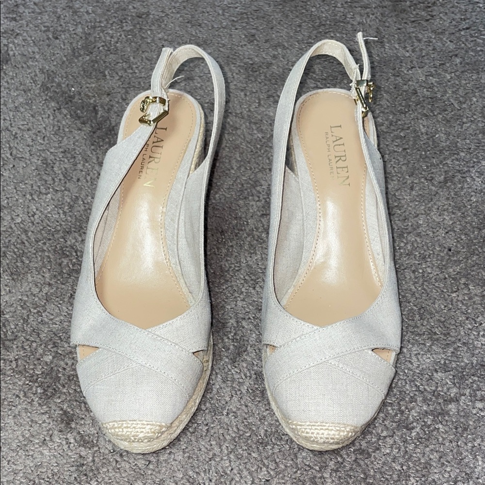 Lauren Ralph Lauren Tan Espadrille Slingbacks - Picture 3 of 8